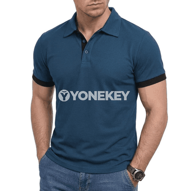 Erkekler üçin tomusky ýeňil, dem alýan polo futbolka