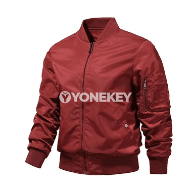 Erkekler üçin bomber jaket, ýeňil we döwrebap daşky eşik