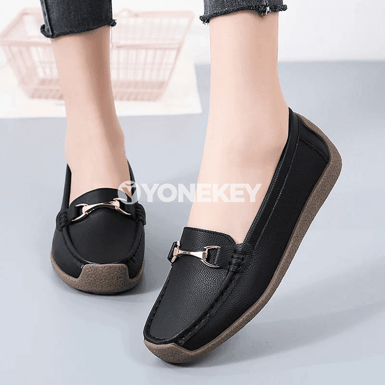 Zenanlar üçin ýeňil deri mokasinler, slip-on rahat aýakgaplar, 35-43