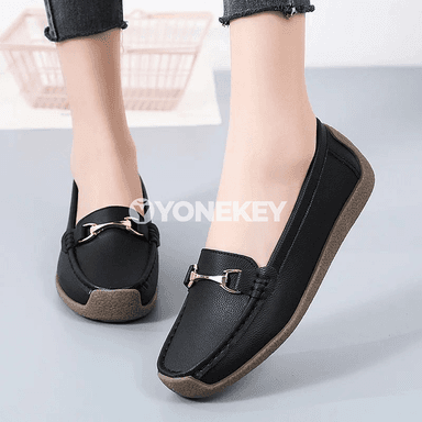 Zenanlar üçin ýeňil deri mokasinler, slip-on rahat aýakgaplar, 35-43