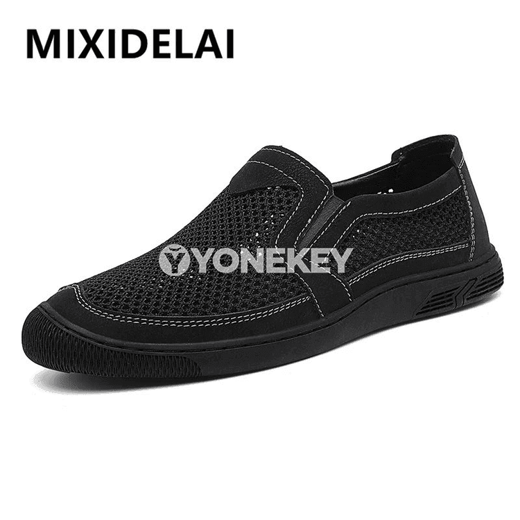 Erkekler üçin ýeňil dem alýan tomus loafer aýakgaplar