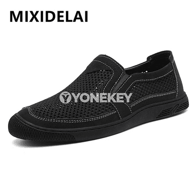 Erkekler üçin ýeňil dem alýan tomus loafer aýakgaplar