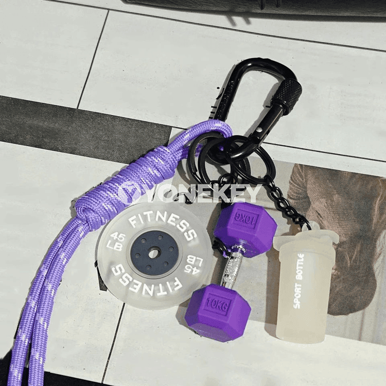 Reňkli Dumbbell Açarlik - Çanta Dakyjysy, Jübütler üçin sowgat