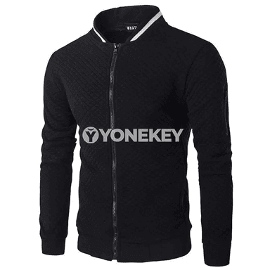 Erkekler üçin kapşonly zipperli ýeňil switer-jaket