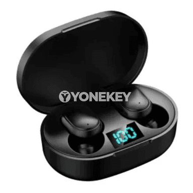 E6S TWS simsiz Bluetooth gulaklyklar, mikrofonly, sesi peseldiji