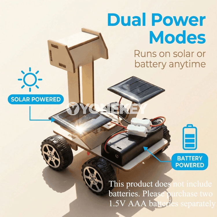 Gün energiýaly Aý buggy 3D agaç puzzle toplumy, DIY model