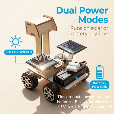 Gün energiýaly Aý buggy 3D agaç puzzle toplumy, DIY model