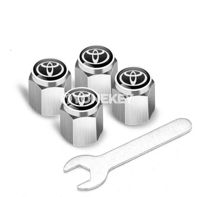 Toyota üçin teker ventil başjygy, alýumin, 4 sany