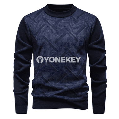 Erkekler üçin ýyly ýokary ýaka trikotaj switer, güýz-gyş üçin