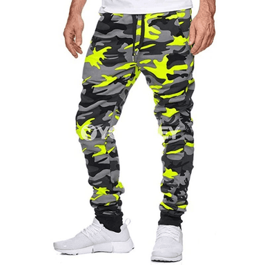 Erkekler üçin kamuflýaj jogger balaklar, ýeňil we rahat