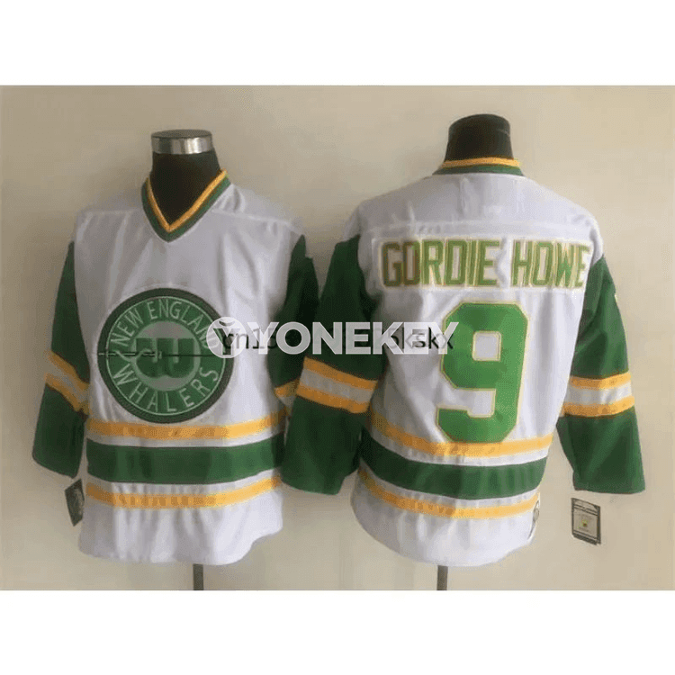 New England Whalers erkek hokkeýka jalbary, stitched jersey, M-3XL