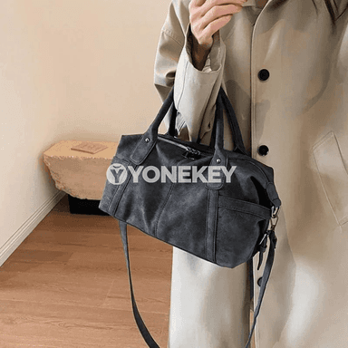 Retro stilindäki PU zenan egin we crossbody sumkasy, giň göwrümli