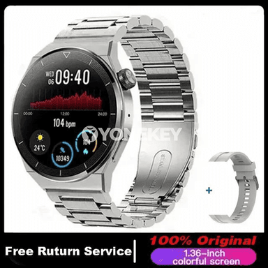 Erkekler üçin akylly sagat, HD AMOLED ekranly, GPS, Bluetooth jaňly