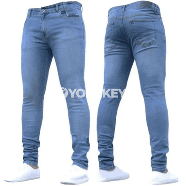 Erkekler üçin retro slim fit jeans balak, giň göwrümli