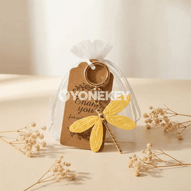 Boho reňkli dokalan dragonfly açarhalka – sumka üçin bezeg