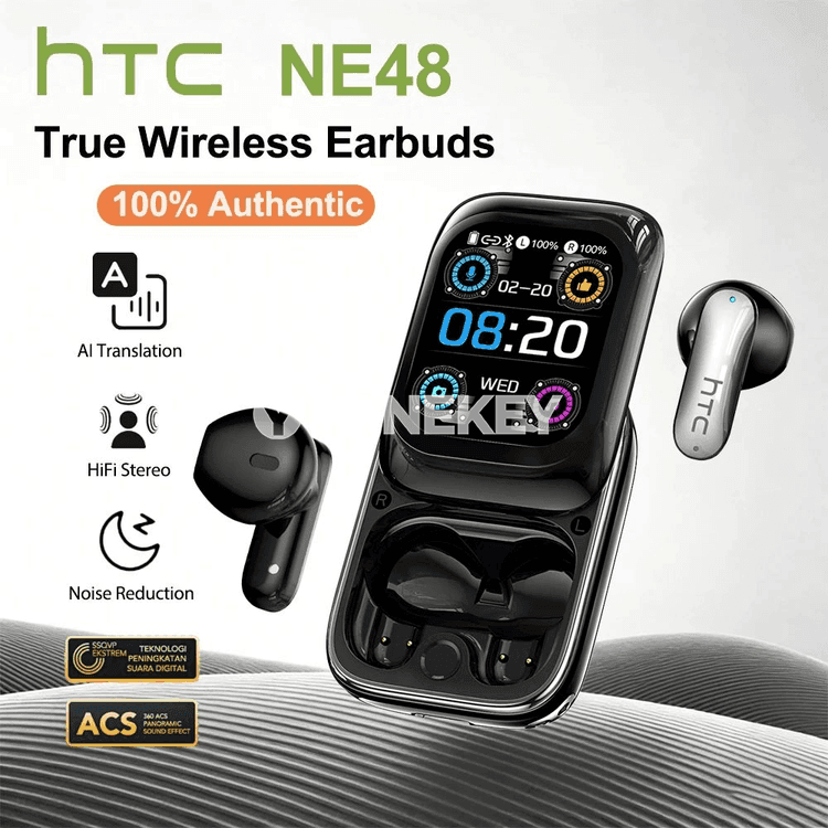 HTC NE48 Bluetooth simsiz nauşnikler, AI terjime, ses azaldyşly