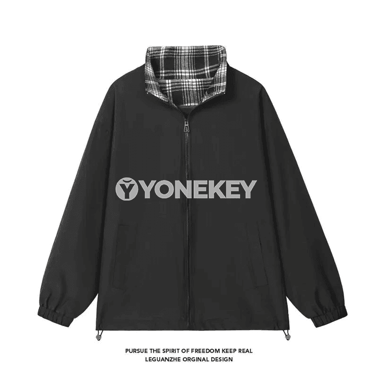 Erkekler üçin ýaz-gyş ziply ýeňil gök jaket, gündelik