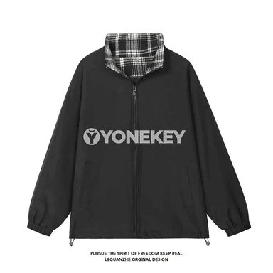 Erkekler üçin ýaz-gyş ziply ýeňil gök jaket, gündelik