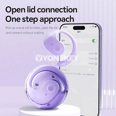 OWS simsiz Bluetooth naushnik, mikrofonly, HiFi, sport üçin