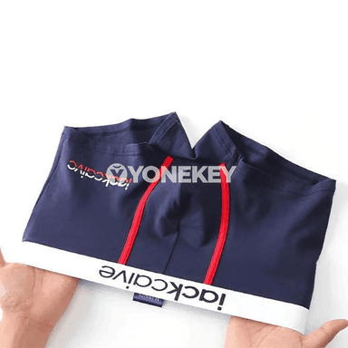 Erkekler üçin 3 bölek pambyk boxer içki balaklar, ýumşak we amatly