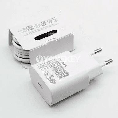 Samsung 25W PD Type-C çalt zarýad beriji adapter we kabel