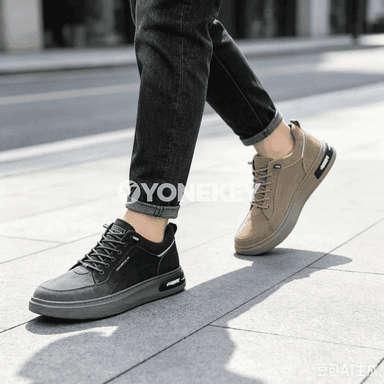 Erkekler üçin ýeňil we howa geçiriji slip-on krossowkalar