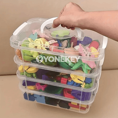 Uly 4 gatly gapakly saklaýjy guty, açyk plastmassa tertipleýji