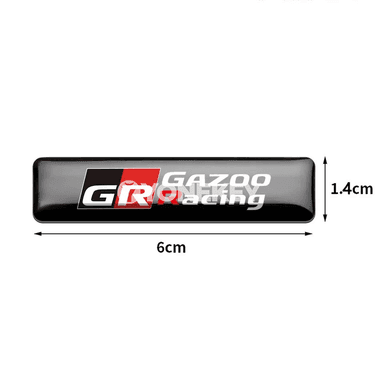 Toyota üçin 2/5/10 sany epoksi awto sticker — GR Racing bezegi