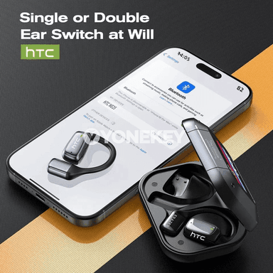 HTC NE25 AI terjimeçi nauşnikler, LCD duýgur ekranly, sport üçin simsiz