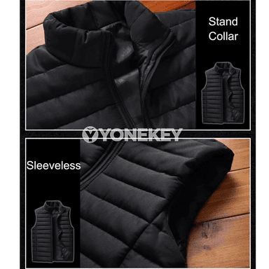 Erkekler üçin ýyly ýeňsiz ýelek, goýy gyş penjek, 5XL çenli