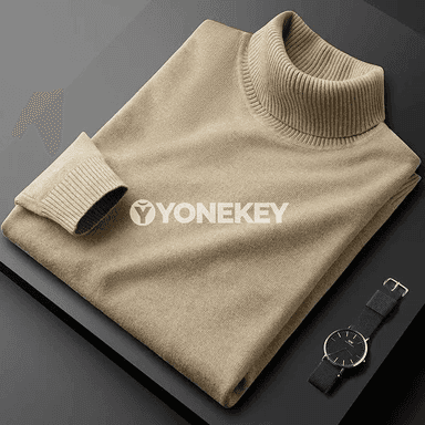 Erkekler üçin ýyly örme turtlenek switer, güýz-gyş üçin