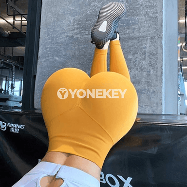 Aýal-gyzlar üçin ýokary boýunly, tikişsiz sport leggins