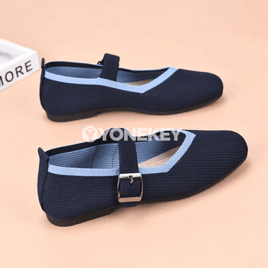 Zenanlar üçin ýeňil, dem alýan gündelik köwüşler, buckle strap