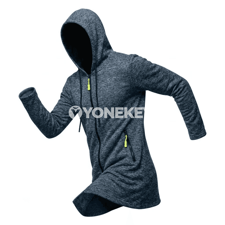 Erkekler üçin ýyly kapüşonly fermuarly fleece hudi penjek
