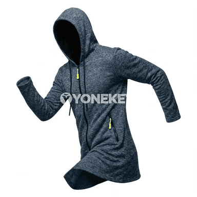 Erkekler üçin ýyly kapüşonly fermuarly fleece hudi penjek