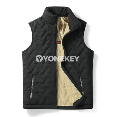Erkekler üçin ýyly ýele garşy ýeňsiz cashmere jilet, gyş üçin