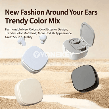 Kwadrat görnüşli simsiz Bluetooth nauşnikler, güýçli basly sport modeli