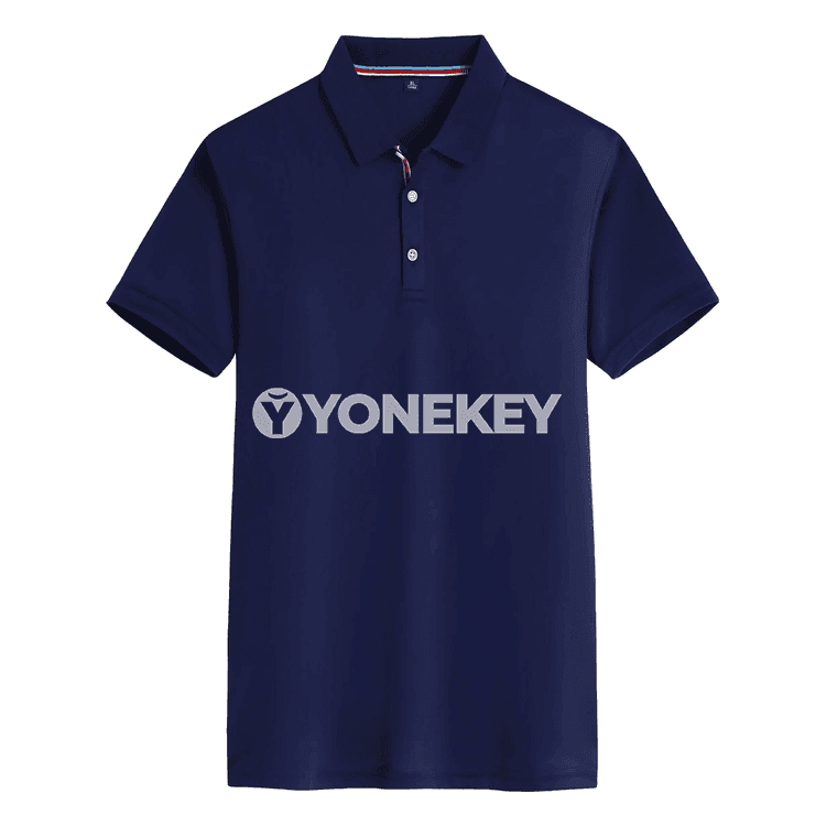 Erkekler üçin ýazky polo futbolka, gysga ýeňli, uly ölçegler