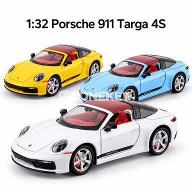 Porsche 911 Targa 4S 1:32 metal awtoulag modeli, sesli we yşykly