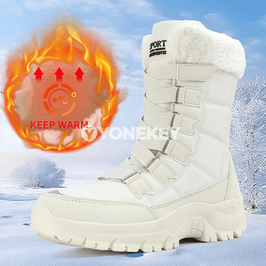 Aýal-gyzlar üçin ýyly gyş topukly boots köwüşler, suwdan goraýjy