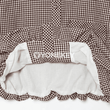 Zenanlar üçin kädeli ýeňli plaid bluzka, ýeňil we sypaýy stil