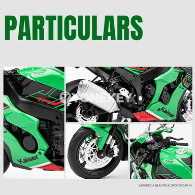 KAWASAKI Ninja ZX-10R 1:12 metal motosikl modeli, sesli-çyraly