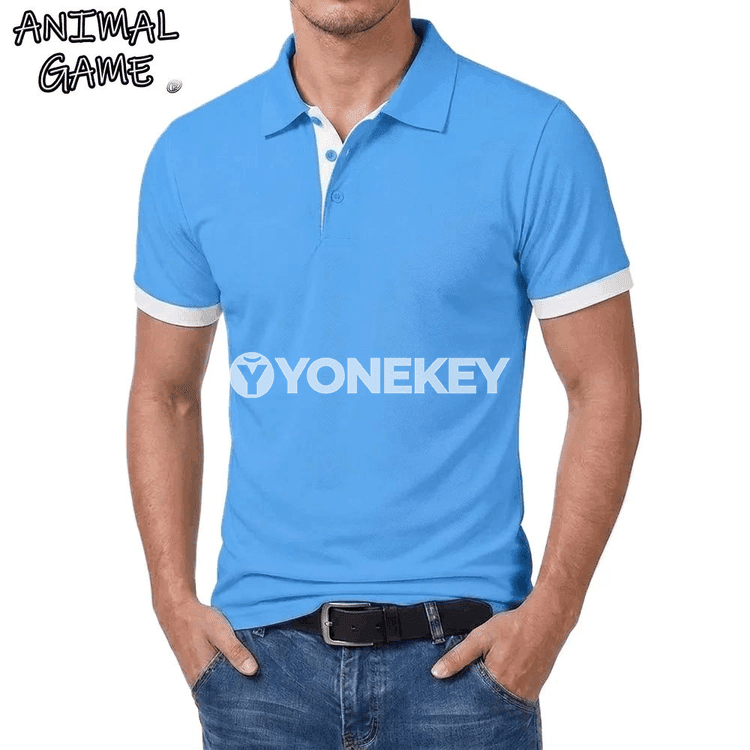 Erkekler üçin tomusky ýeňil, dem alýan polo futbolka