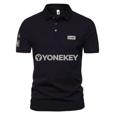 Erkekler üçin ýeňil dem alýan polo futbolka, ýaz-ýaz pasly