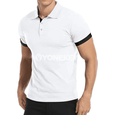 Erkekler üçin ýeňil polo köýnek, ýaz-tomus üçin dem alýan gündelik model