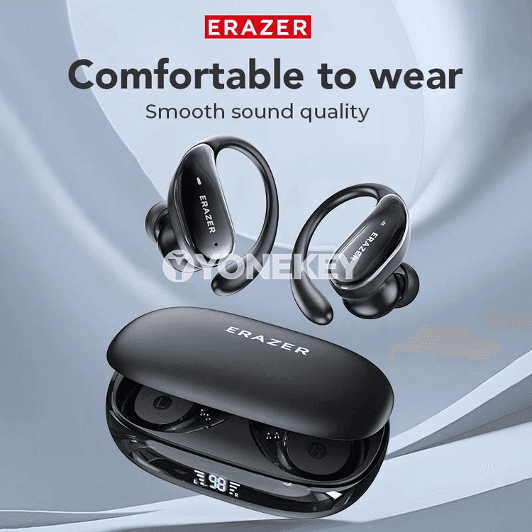 Erazer XT80 simsiz Bluetooth nauşnikler, suw geçirmeýän sport görnüşi