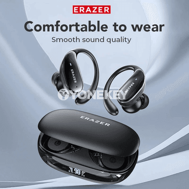 Erazer XT80 simsiz Bluetooth nauşnikler, suw geçirmeýän sport görnüşi