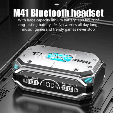 TWS M41 simsiz Bluetooth gulaklyklar, LED displeýli