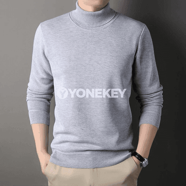 Erkekler üçin ýyly gyş switeri, ýokary boýunly, ýumşak fleece