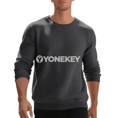 Erkekler üçin rahat giň boýunly svitşot, gündelik pullover
